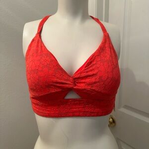 Jessica Simpson bikini top medium orange
